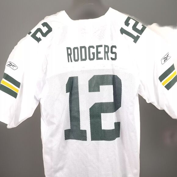 Reebok Onfield Jersey Men Large NFL Green Bay Packers Aaron Rodgers 12 Superbowl - Picture 1 of 13